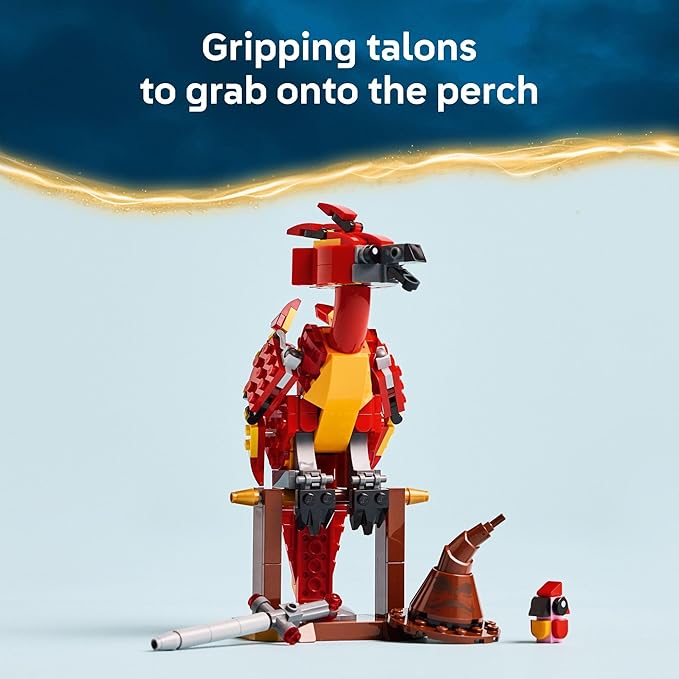 LEGO Harry Potter Fawkes: Dumbledore’s Phoenix Kids Toy - Building and Learning Toy for Pretend Play - Harry Potter Collectible for Boys and Girls, Ages 8+ - Gift Idea for Birthdays - 76448