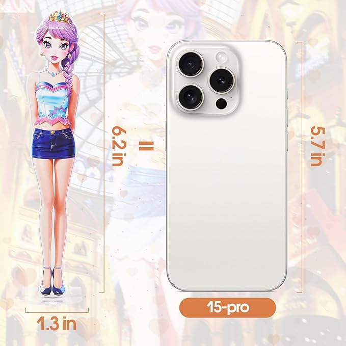 PainZieteg Magnetic Dress Up Dolls, Magnetic Princess Dress Up Paper Dolls, Magnetic Dress Up Dolls for Girls Ages 4-10 Learning Created Imagine Set Birthday Gift (Joy)