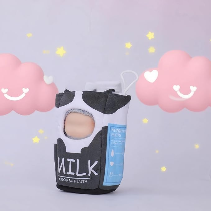 2026 New Adorable One-Piece Milk Clothes for 17cm Dolls, Outfits for Clothes Set, Cute Dolls Keychain Accessories (Doll Not Included)