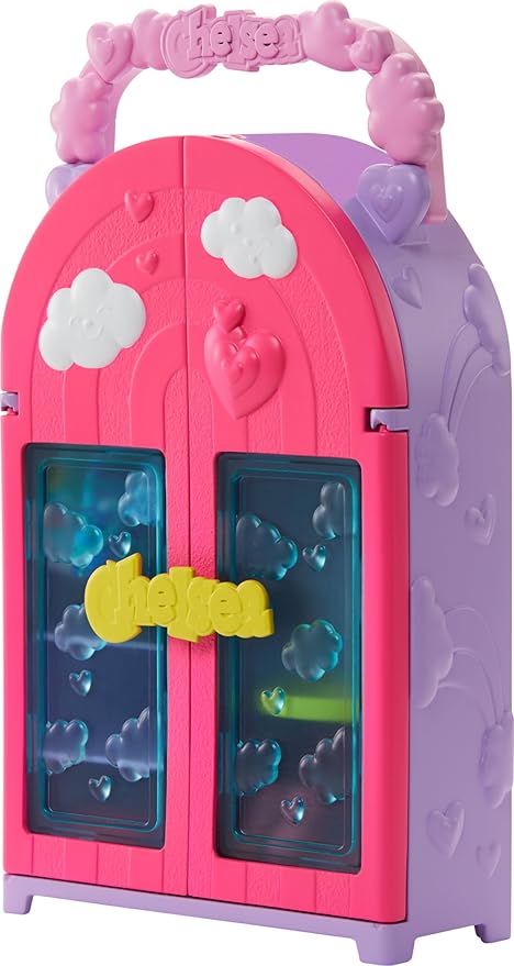 Barbie Chelsea Doll & Closet Toy Playset with 15 Pieces Clothes & Accessories Included, Foldable Set for On-The-Go Play & Storage