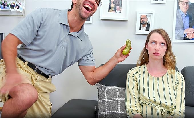 DR DINGUS Dad Joke Pickle Button - +100 Best Jokes - Dill-lightful Gift for Father or Family - Makes Everyone Laugh