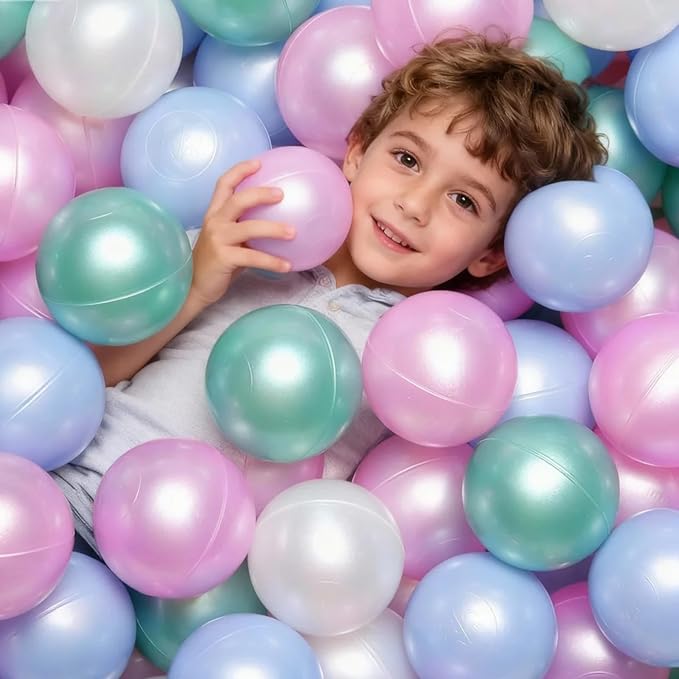 GOGOSO Ball Pit Balls for Toddlers Kids Plastic Balls for Ball-Pit Playpen Pool Baby Play Pastel BPA-Free Non Toxic Play Pastel Crush Proof Bal 50 100 200 500 1000 Count
