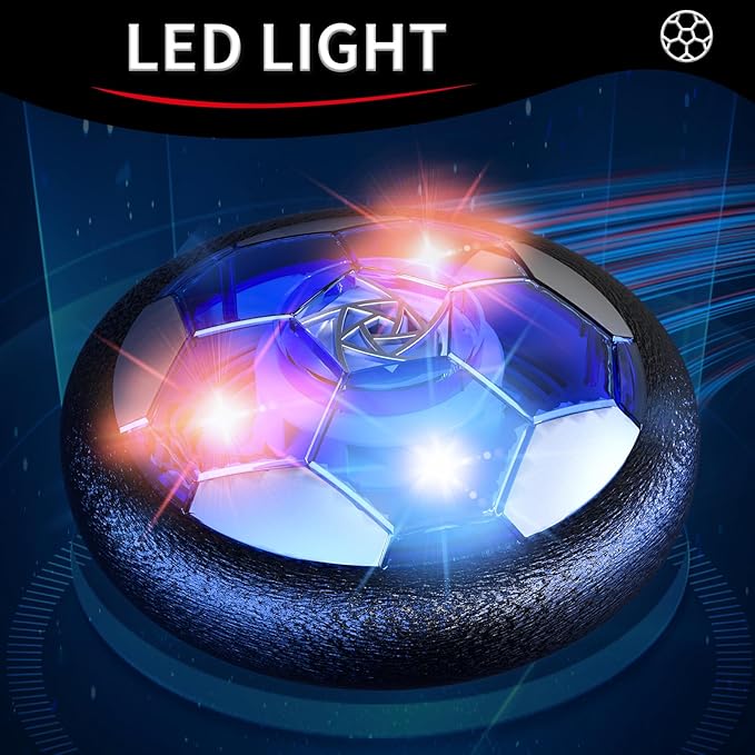 2 Goals & 2 Hover Soccer Balls Toys for Kids, Indoor & Outdoor Soccer Ball Game for Kids Boys Ages 3-5 4-8, Birthday Gifts for 3 4 5 Year Old Boys, Ideas Sports Toys