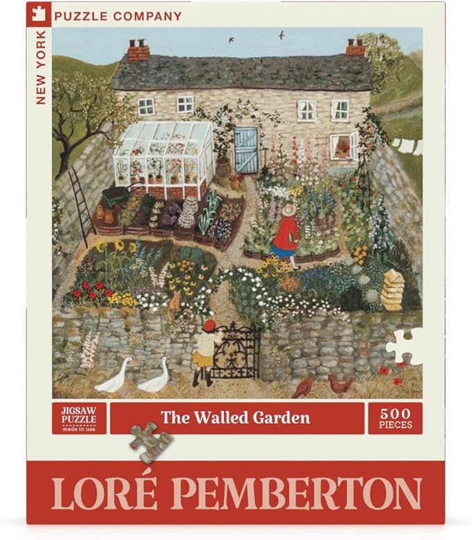 New York Puzzle Company - Loré Pemberton The Walled Garden - 500 Piece Jigsaw Puzzle for Adults by Loré Pemberton