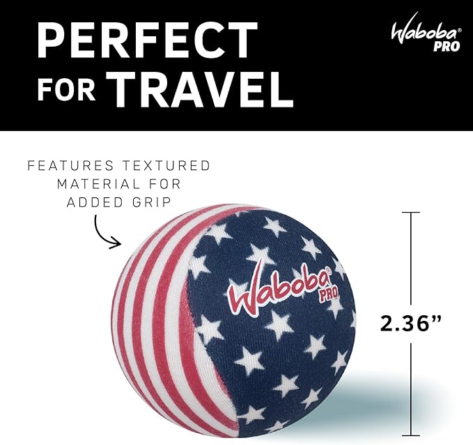 Waboba Water Skipping Ball Toy for Swimming Pool and Beach Games - Water Bouncing Ball Gift for Kids and Teens – Stars & Stripes