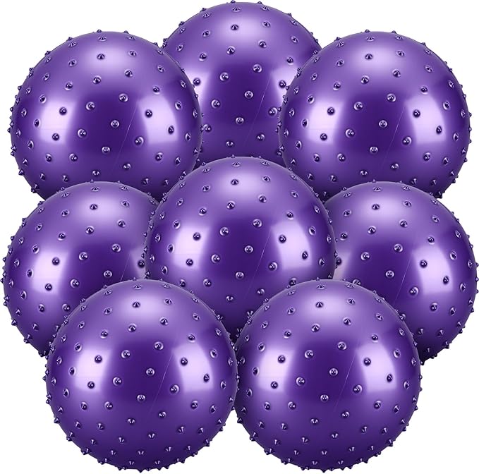 Bouncy Spiky Sensory Ball - Inflatable Massage Stress Fidget Toy Playground Balls for School Party Favors Outdoor Indoor