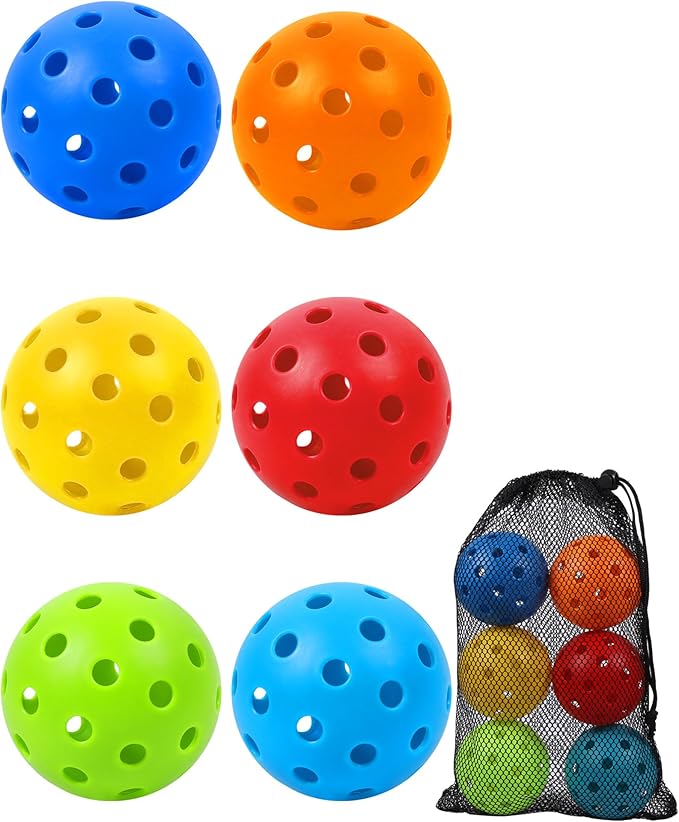HOTWIND 6-Pack Backyard Golf Game Replacement Balls Colorful 3" Practice Golf Balls with Carry Bag Compatible with Yard Games Perfect for Family Outdoor Party Play