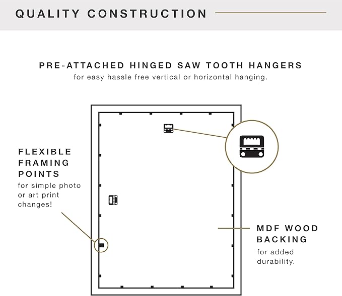 MCS 24x30 Puzzle Frame for Finished Puzzles, White Vertical & Horizontal Wall-Mounted Large Picture Display for Preservation (1-Pack)