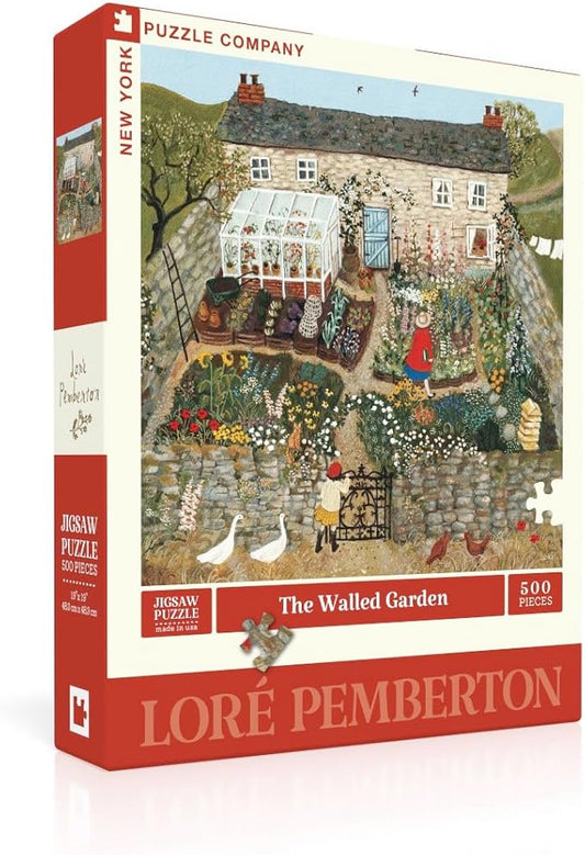 New York Puzzle Company - Loré Pemberton The Walled Garden - 500 Piece Jigsaw Puzzle for Adults by Loré Pemberton