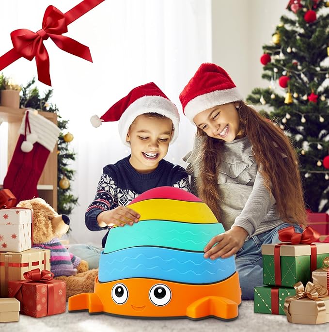 Crabs Balance Stepping Stones, 5 PCS Non-Slip Toddler Stepping Stones, Fun Sensory Toys for Toddlers, Exercise Sense of Balance And Coordination Skills Indoor or Outdoor Play for Kids Aged 3+