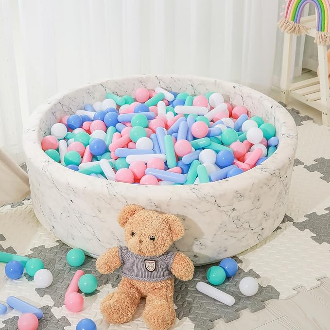 STARBOLO Ball Pit Balls for Kids -Pack of 150 200 500 Colorful Ball Pit Balls Crush Proof Plastic Toy Balls for Toddlers Ball Pit, Ball Pit Play Tent, Baby Pool Water Toys