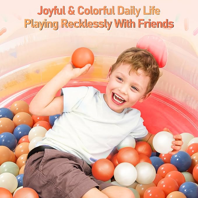 Clear Ball Pit Balls - Crush Proof Plastic Toy Balls for Boys and Girls