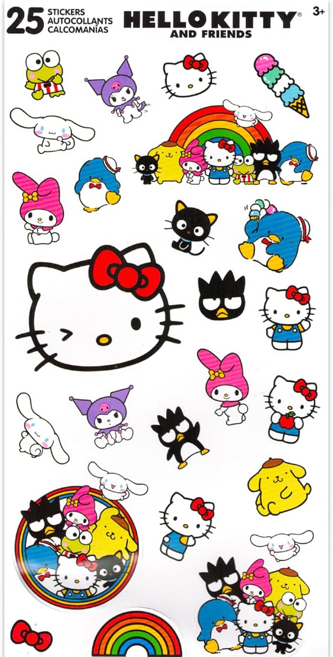 Hello Kitty Outdoor Toys for Girls, Kids - Bundle With 3 Mini Sports Balls, Jump Rope, and Stickers | Fitness Toys, Sport Playset