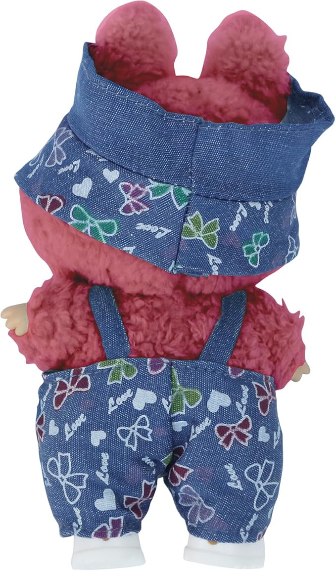 17cm Doll Clothes Sets(No Doll) Bowknot Jeans Outfits Handcrafted Designer Clothes Including Hat Overall and Shoes