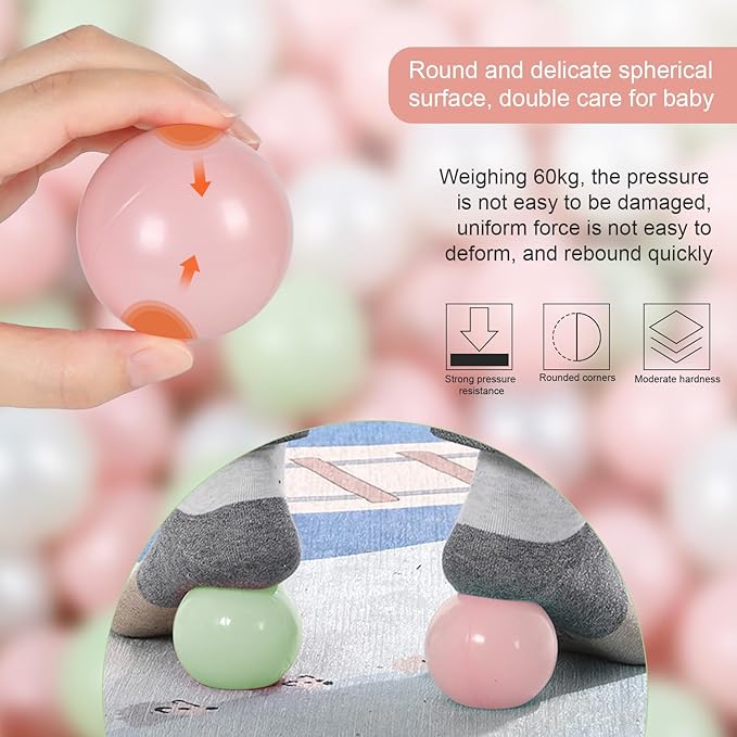 TRENDBOX Ball Pit Balls Plastic Balls for Ball Pit Pool Playpen Babies Kids Children Birthday Parties