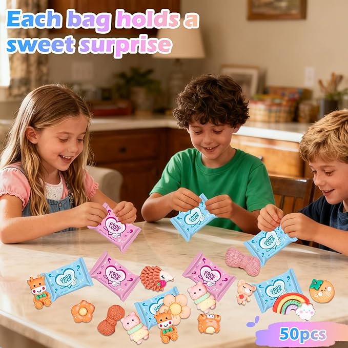 Orange Series 50pcs Mystery Mini Resin Blind Bags – Cute Tiny Figurines for Crafts, DIY Decor, Dollhouse Scenes, Party Favors, Kids’ Surprise Toys