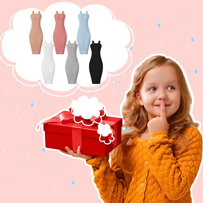 Bencailor 6 Pcs Doll Clothes for 11.8 Inch Doll, Doll Accessories Summer Tops Swimwear Robe Doll T Shirt Dress Winter Coat Jacke Doll Outfit Girl Birthday Gift(Vibrant Color)