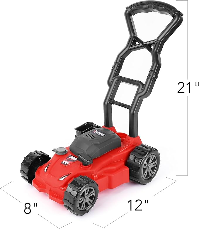 ArtCreativity Kids’ Lawn Mower Toy - 21 Inches Tall - Gardening Lawn Mower for Kids with Startup Sound and Wheels with Realistic Motor-Like Sound - Play Outdoor Push for Boys and Girls 3,4,5,6,7,8