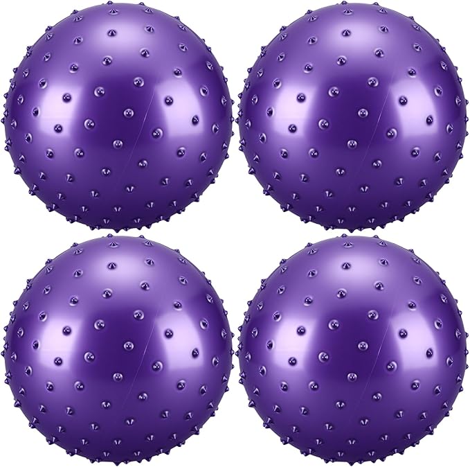 Bouncy Spiky Sensory Ball - Inflatable Massage Stress Fidget Toy Playground Balls for School Party Favors Outdoor Indoor