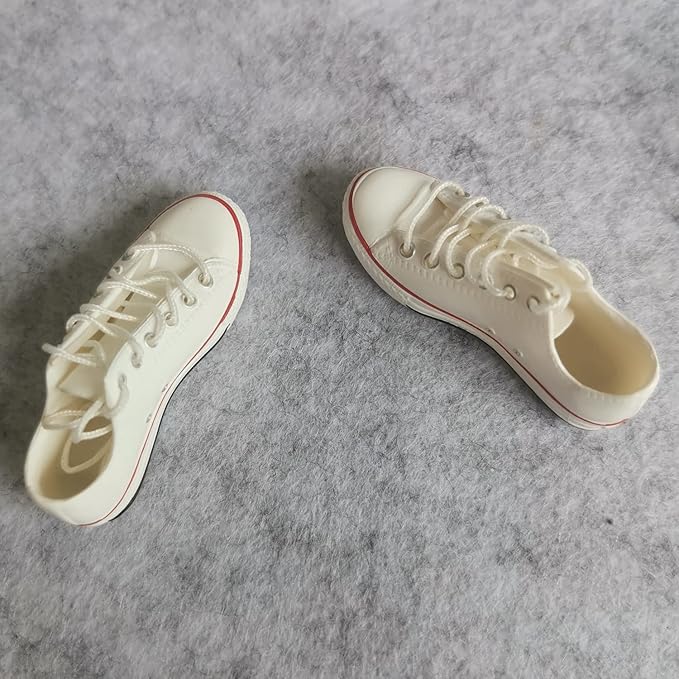 1:6 Scale Figure Shoes Sneakers Shoe for 1/6 12 inch Female Action Figure Phicen TBLeague (White)