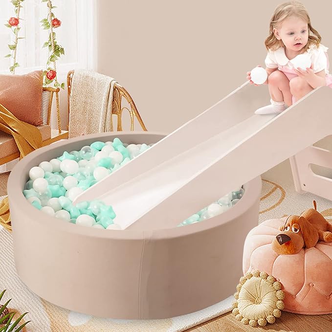 TRENDPLAY Star Ball Pit Balls for Toddlers -50 100 200 Count Star Balls Different Shapes, Non-Toxic Plastic Balls for Safe Play, Boys Girls Festival Party Decoration