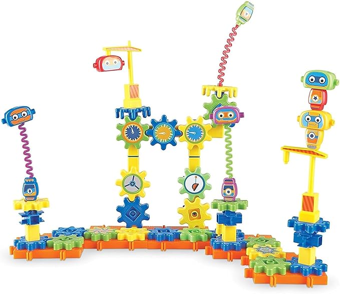 Learning Resources Gears Robot Factory - Building Toys for Kids Ages 4-8, Toddler STEM Toys and Toy Building Sets, Hands-On Educational Construction & Engineering Set for Toddlers