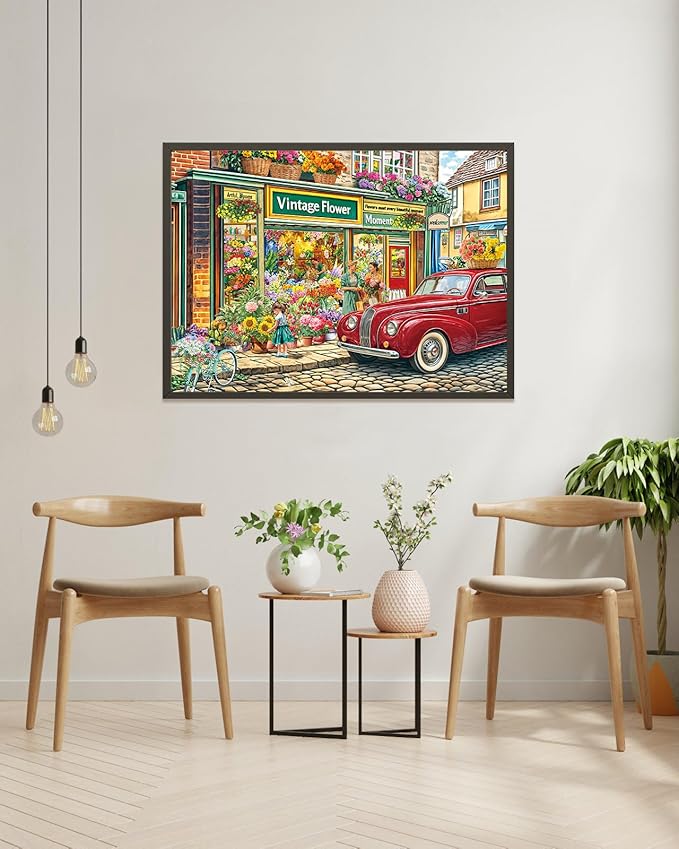 Jigsaw Puzzles for Adults 1000 Pieces, Interlock Perfectly No Dust, Impossible Difficult Hard Fun 1000 Piece Jigsaw Puzzles for Adults-1:1 Poster-Flower Shop