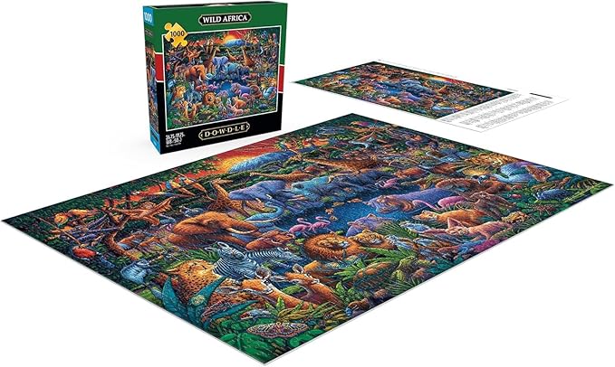 Buffalo Games - Eric Dowdle - Wild Africa - 1000 Piece Jigsaw Puzzle for Adults -Challenging Puzzle Perfect for Game Nights - Finished Size is 26.75 x 19.75