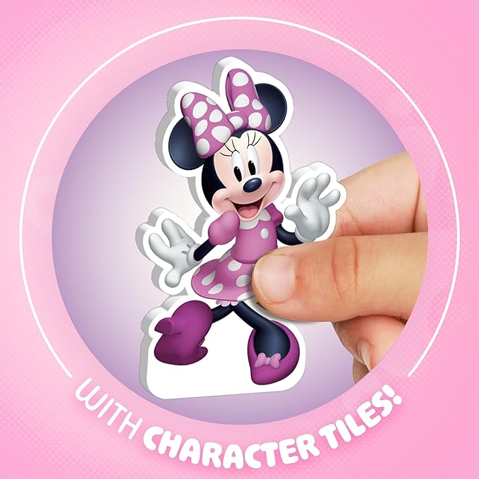Tytan Official Disney Junior Minnie Mouse Magnetic Character Tile Set – 21-Piece STEAM Building Toy with Reusable Stickers & Instruction Manual – Educational Toy for Kids Ages 3+
