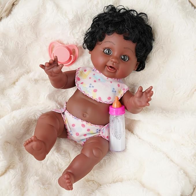 13 PCS Reborn Baby Doll Accessories and Clothes Playset for 17-20 Inch Dolls – Feeding & Caring Set with Diaper Bag, Magic Bottle, Pretend Play Gift for Girls Kids Birthday Christmas