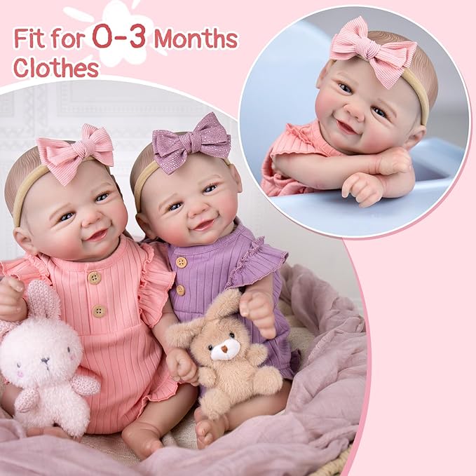 Aori Lifelike Reborn Baby Dolls - Realistic Newborn Baby Girl with Ultra-Realistic Handcrafted Details, Real Life Reborn Baby with Outfit for Kids 3+, Parents, Elderly and Collectors