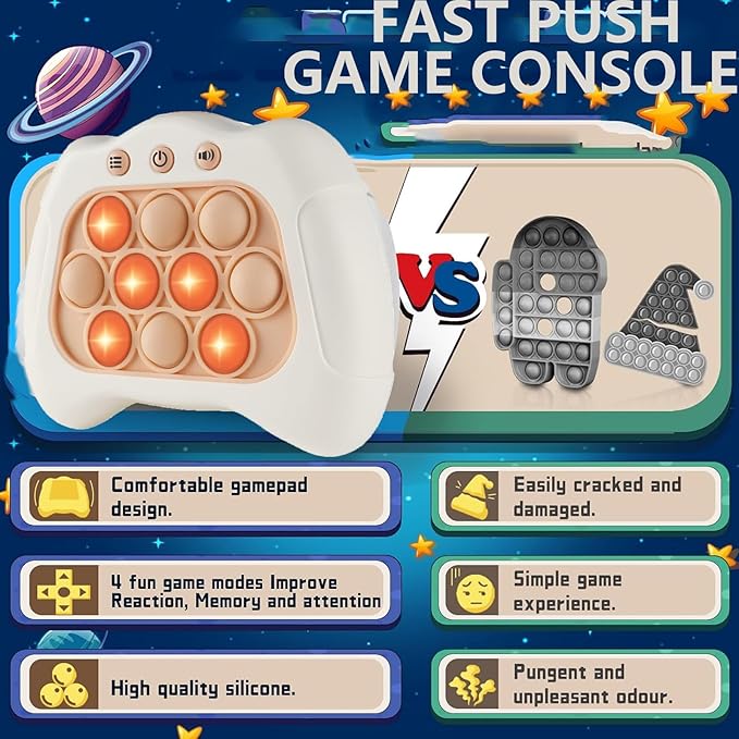 Quick Push Game Console,Sensory Fidget Toys Christmas Toys,Birthday Gifts for Boys and Girls,Fun Multiplayer Games Suitable for Families,Game Console for Exercising Reaction Ability
