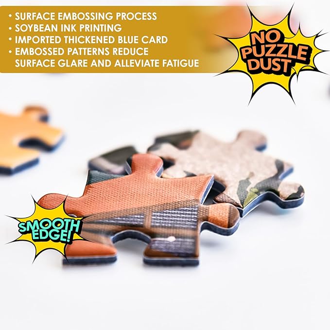 MOMIBOOK Puzzles for Adults 1000 Pieces Jigsaw Puzzles of Carefree Store, Painting Image Grocery Shop Puzzle Difficult Challenging Hard Impossible Puzzle Unique Funny Party Christmas Birthday Gifts