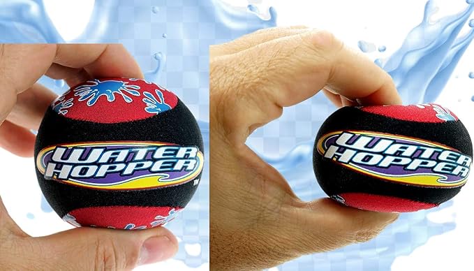 JA-RU Pro Hopper Skip Water Bouncing Ball Professional Fidget Skip Ball Pool Bounce Balls Toys. Skipping Beach Ball. Outdoor Game Party Favor Pool Toy Style B 880-1
