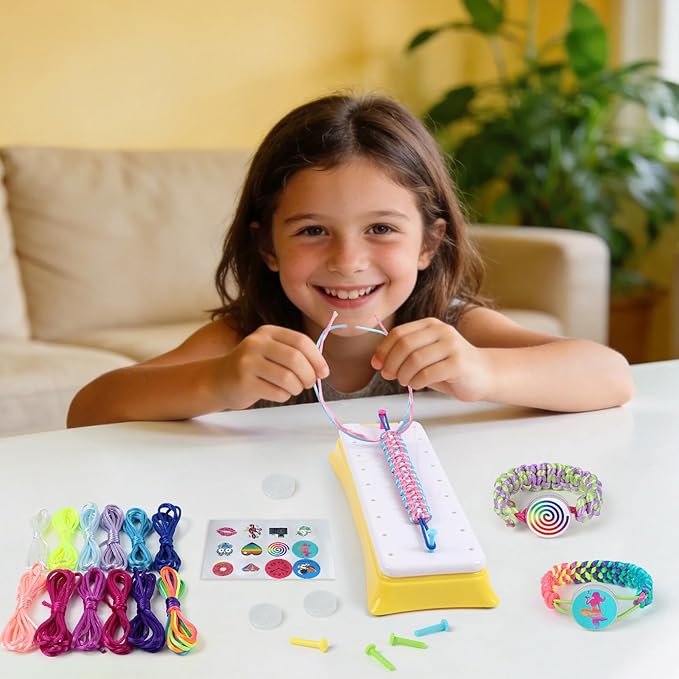 GILI Bracelet Making Kit - Arts and Crafts for Girls Age 8-12 - Friendship Bracelet Maker Toys - Best Christmas Birthday Gifts Ideas for Girls 7 8 9 10 11 Years Old