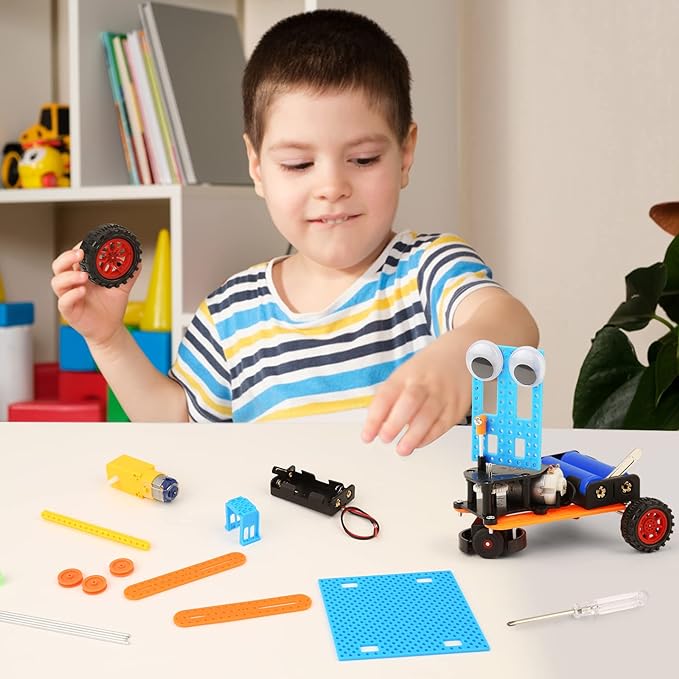 STEM Science Kits for Kids 8-12, Robotics Robot Building Car Kit STEM Toys for Boys Robots Craft 8-10, Science Activities Experiment Engineering Project Electronics 8 10 12 14 Year Old Boy Gifts