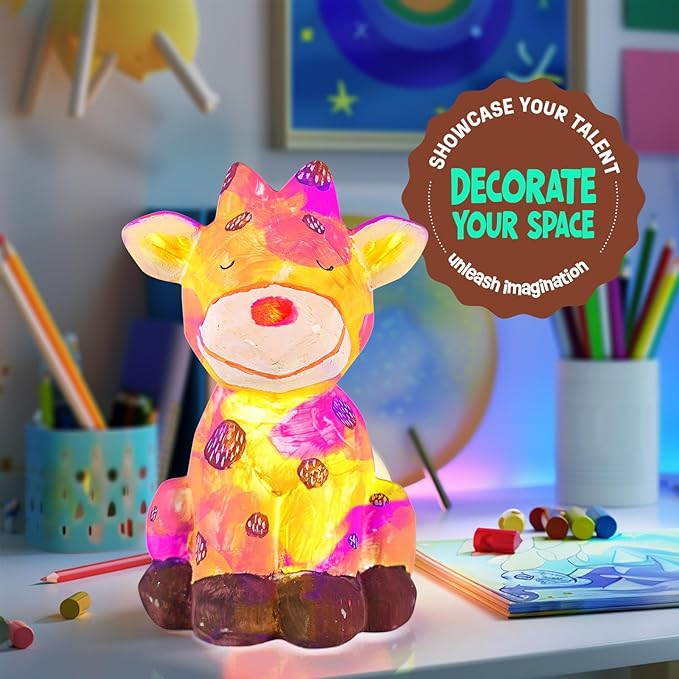 Paint Your Own Deer Lamp Kit, Art Supplies Painting Kits for Kids 6-12, Arts and Crafts for Kids Ages 8-12, Deer Toy Birthday Easter Gifts for Kids Girls Boys Ages 3 4 5 6 7 8 9 10 11 12+