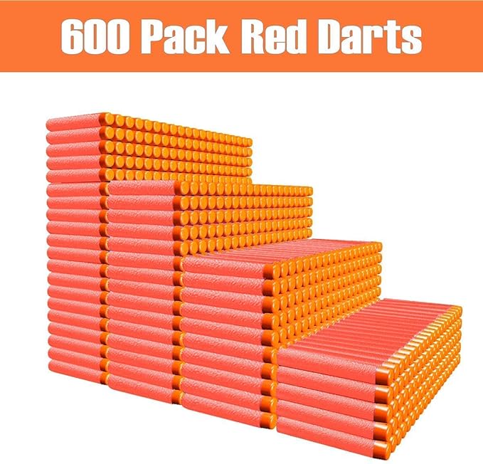 POKONBOY 1200 Pack Refill Darts Compatible with Nerf Guns, Refill Bullet Darts Foam Darts Compatible with Nerf Guns N-Strike Elite Series Blaster Toy Guns Kids