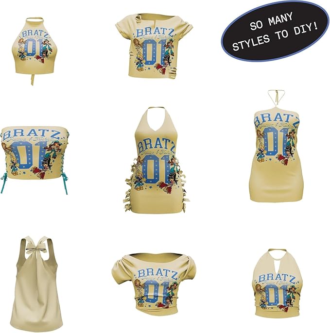 Bratz Stylin' Sasha Fashion Doll with Customizable T-Shirt for You and Accessories