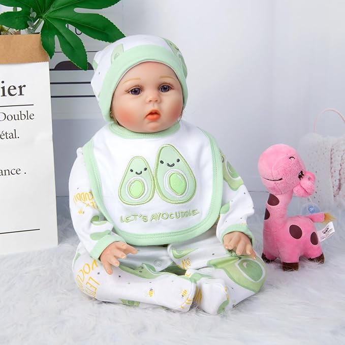 Reborn Doll Baby Girl Clothes 5pcs Outfits for 17-22 Inch Baby Doll Clothing Reborn Newborn Dolls Clothes Accessories