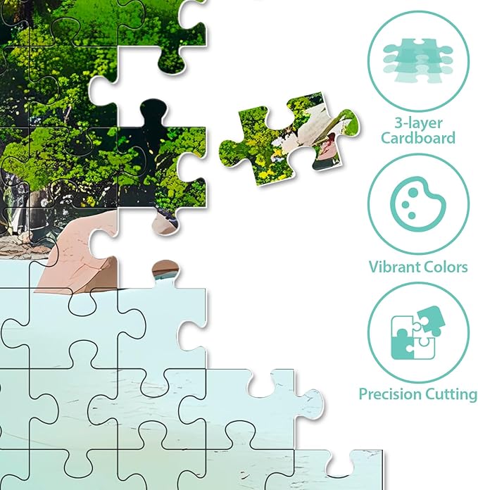500 Piece Puzzles for Adults, Beach Jigsaw Puzzle for Adult Seniors, Recycled Cardboard Landscape Puzzle 500 Pieces, Challenging Puzzles Family Activity Game Nights Gift for Friends 20.5 * 15IN