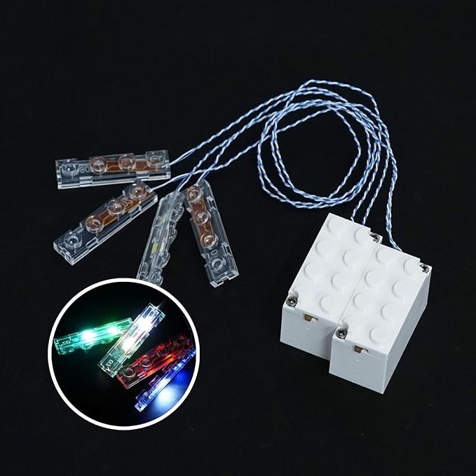 Light Up Bricks, 2 Sets 1X4 LED Lighting Kit, Classic DIY Lights Accessories Compatible with Major Brands