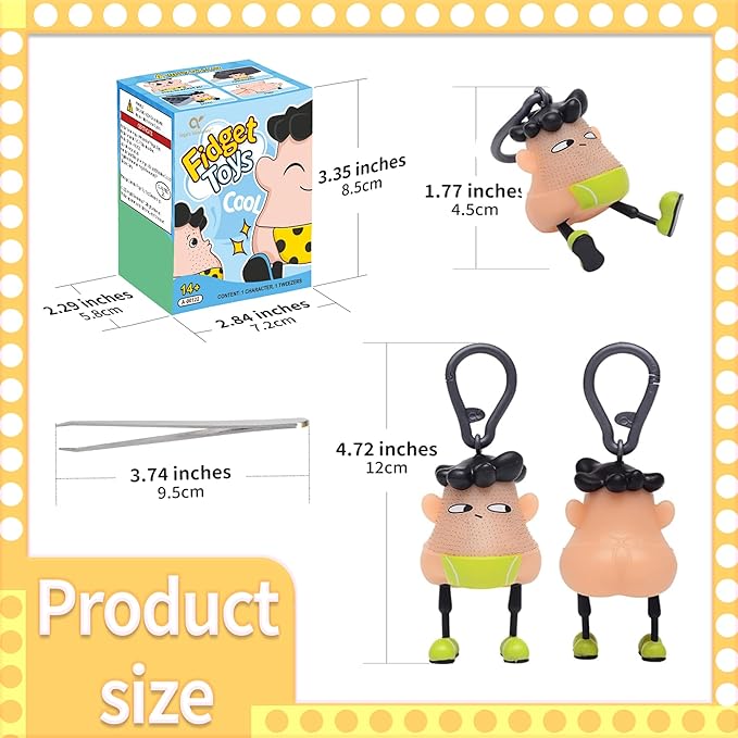 Peekaboo Fun Hair Pulling Fidgets,Anti Worry Toys and Venting Novelty Toys,Great Redirect Activity for Pickers,Trichotillomania Skin Picking Fidget Toys for 14+ Ages Christmas Birthday Party Gifts
