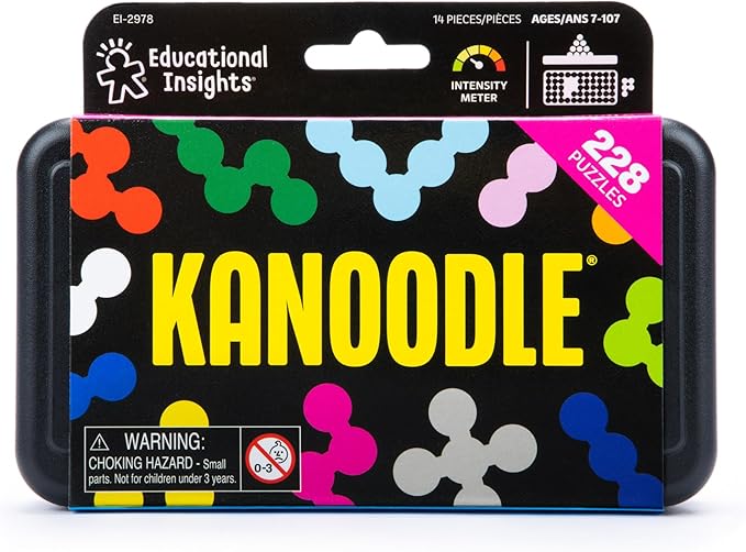 Educational Insights Kanoodle - 3D Brain Teaser Puzzles for Kids, Spatial Puzzle Games for Adults, Teens and Kids, Problem Solving Toys and Logic Puzzles, Single Player Games