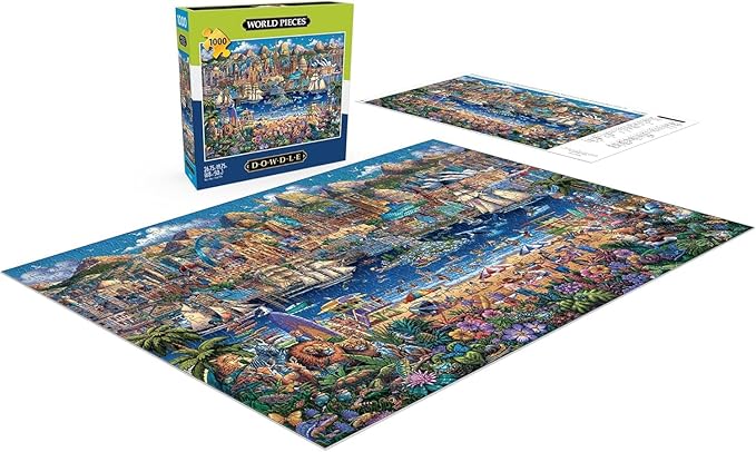 Buffalo Games - Dowdle - World Pieces - 1000 Piece Jigsaw Puzzle for Adults -Challenging Puzzle Perfect for Game Nights - Finished Size is 26.75 x 19.75