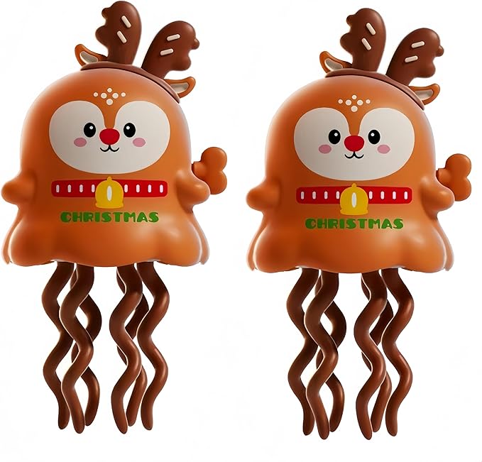 Wind-Up Toys 2 Pack Reindeer, Dual Play Modes, Dancing & Sliding Car, Summer Fun, Birthday Party Favor, Parent-Child Interactive Gift, Educational & Brain-Boosting Toy for Kids 3+ (2 Pack Reindeer)