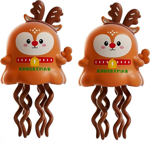 Wind-Up Toys 2 Pack Reindeer, Dual Play Modes, Dancing & Sliding Car, Summer Fun, Birthday Party Favor, Parent-Child Interactive Gift, Educational & Brain-Boosting Toy for Kids 3+ (2 Pack Reindeer)