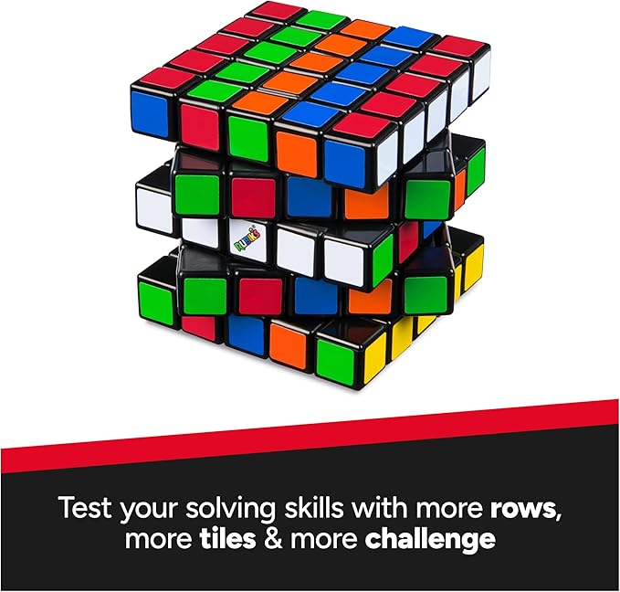 Rubik’s Cube, 5x5 Cube Color-Matching Puzzle Highly Complex Problem-Solving STEM Toy Brain Teaser Fidget Toy for Kids, for Ages 8 & Up