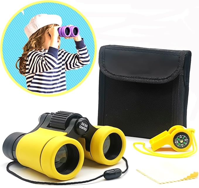 Binoculars for Kids Best Gifts for 3-12 Years Boys Girls High-Resolution Optics Shockproof Mini Kids Binoculars Toys Folding Small Telescope for Bird Watching Camping Outdoor Play