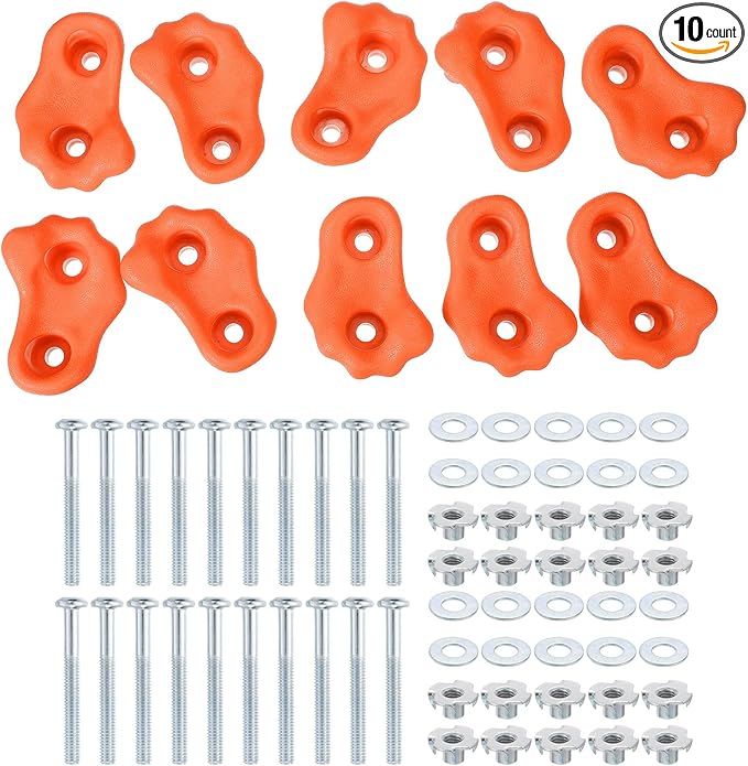 PATIKIL Climbing Rock Wall Grips Play Set Climber Attachments with Double Hole